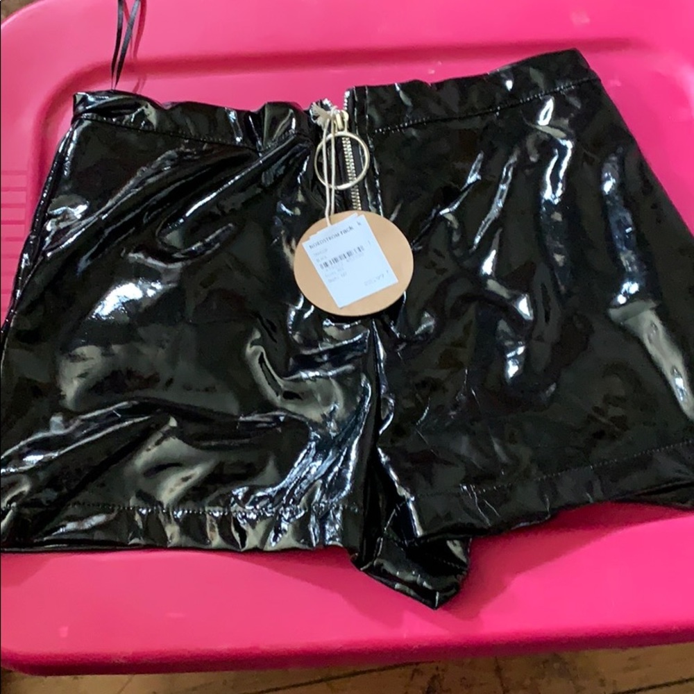 Brand new patent leather hot pants
